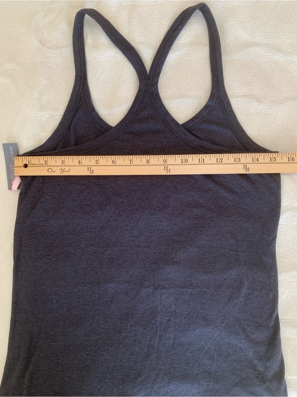 Victoria's Secret Supermodel Essentials Rhinestone Tank Top Charcoal NWT - Picture 5 of 8